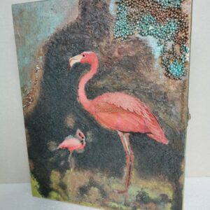 Pudełko drewniane Flaming Decoupage hand made