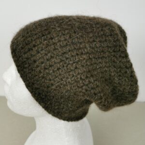 Czapka ręcznie robiona brązowa