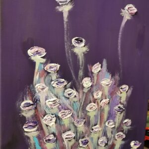 Obraz fioletowy kwiaty kompozycja 1